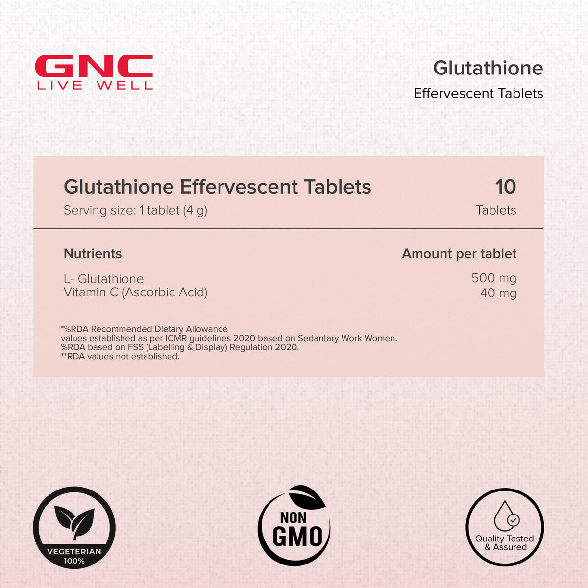 GNC Radiance Glutathione Effervescent Tablets