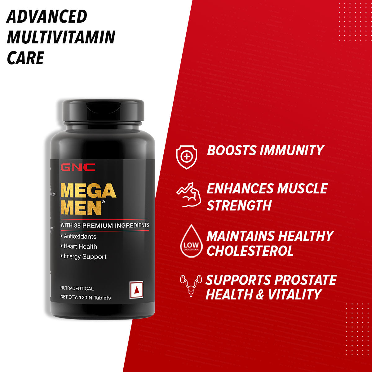 GNC Mega Men Performance & Vitality Program Multivitamin - 30 Packets (Damaged Box) Exp 03/2026