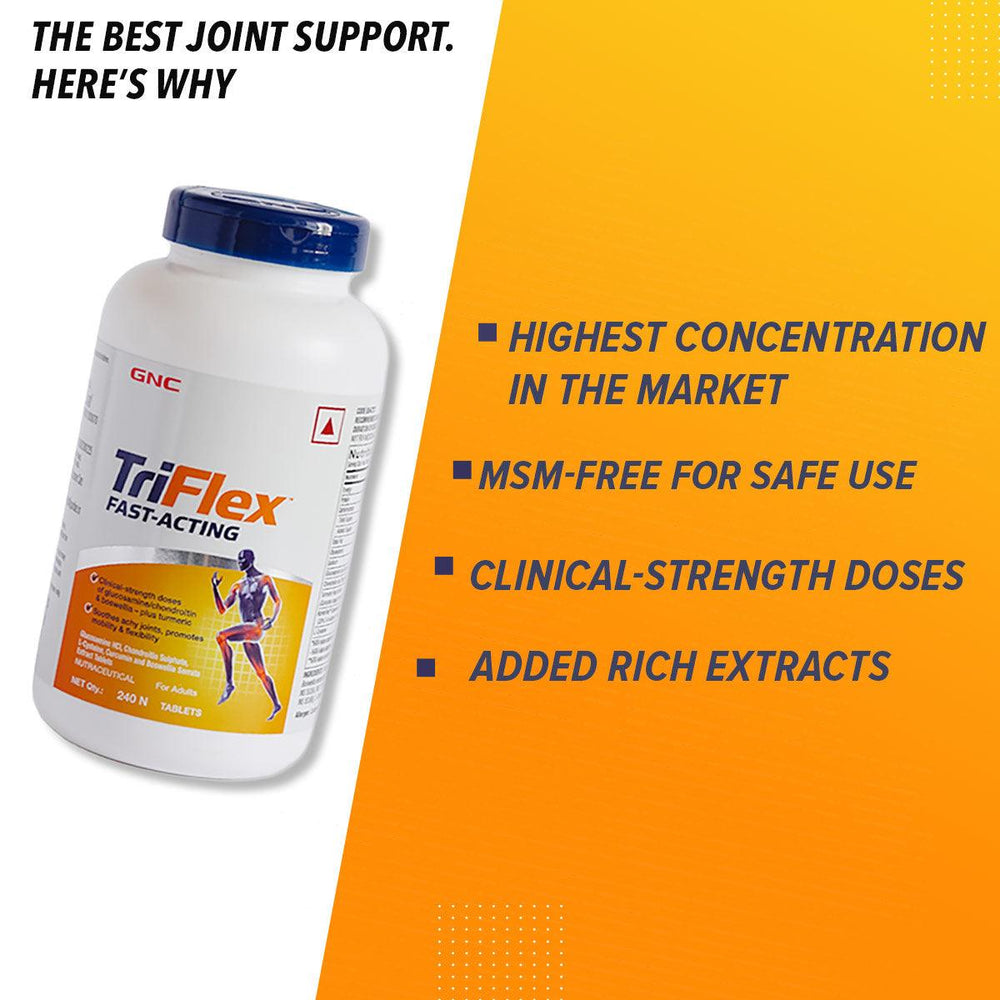 GNC TriFlex FastActing Relieves Pain & Stiffness for Knees, Wrist