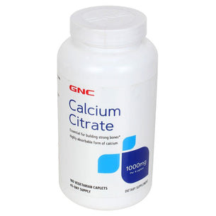GNC Calcium Citrate 1000 mg - Most Absorbable Form of Calcium for Stronger Bones
