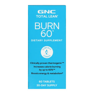 GNC Total Lean Burn 60 - Clinically Proven to Burn Calories Up to 60% Faster