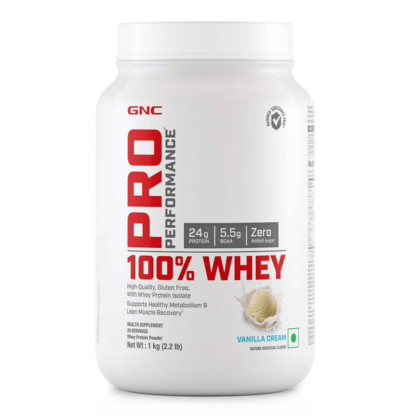 GNC Pro Performance 100% Whey Protein - 2.2 lbs, 1 kg| Expiry - 2024-04-30