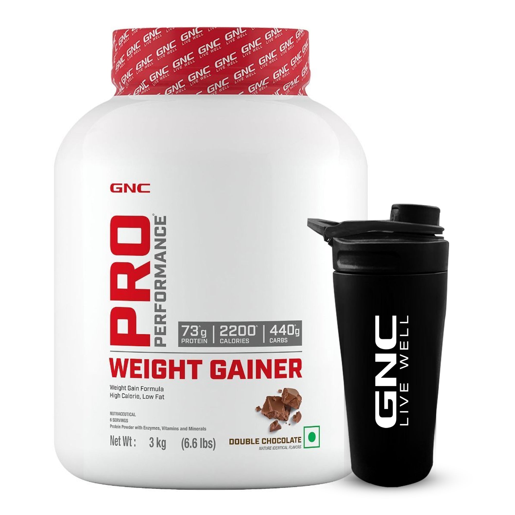 GNC Pro Performance Weight Gainer 3KG with Shaker - Vanilla Ice Cream