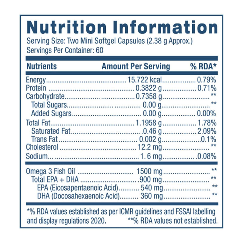 GNC Triple Strength Fish Oil Mini Omega 3 Capsules For Improved
