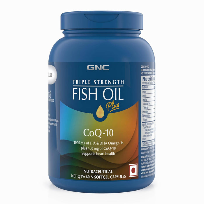 Buy GNC Triple Strength Fish Oil Plus + CoQ10 With 1000 mg of highly