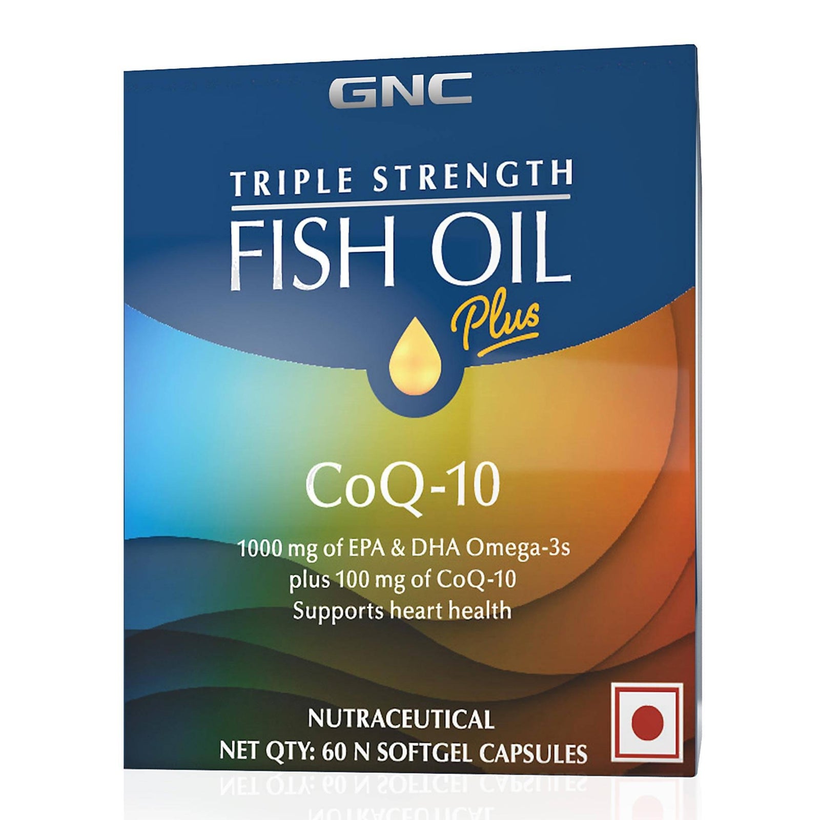 GNC Triple Strength Fish Oil Plus CoQ 1000mg For Heart Health