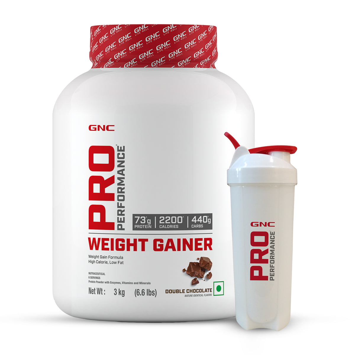 GNC Pro Performance Weight Gainer 3KG with Shaker Vanilla Ice Cream