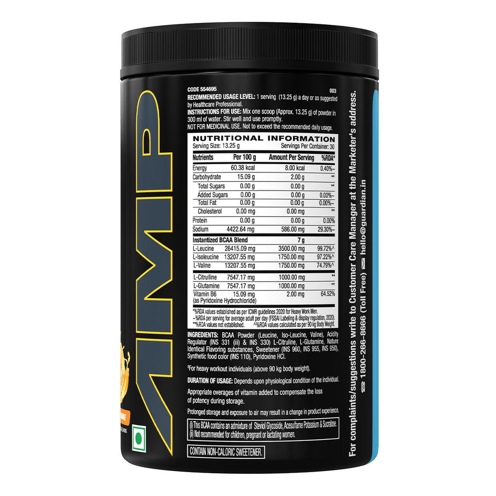GNC AMP Gold Series BCAA Advanced Orange GNC India