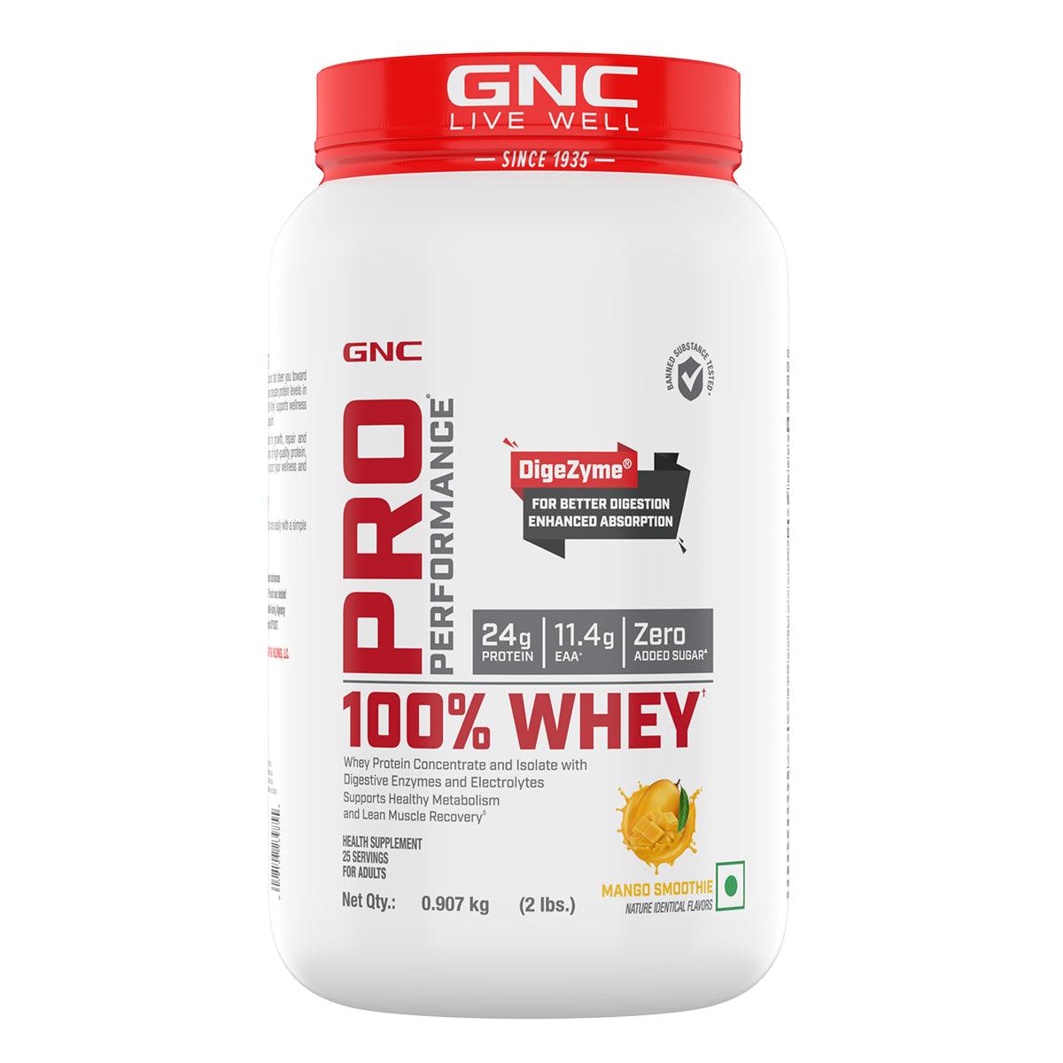 Protein　GNC　100%　Whey　Pro　Mango　Performance　GNC　India　lbs　Smoothie