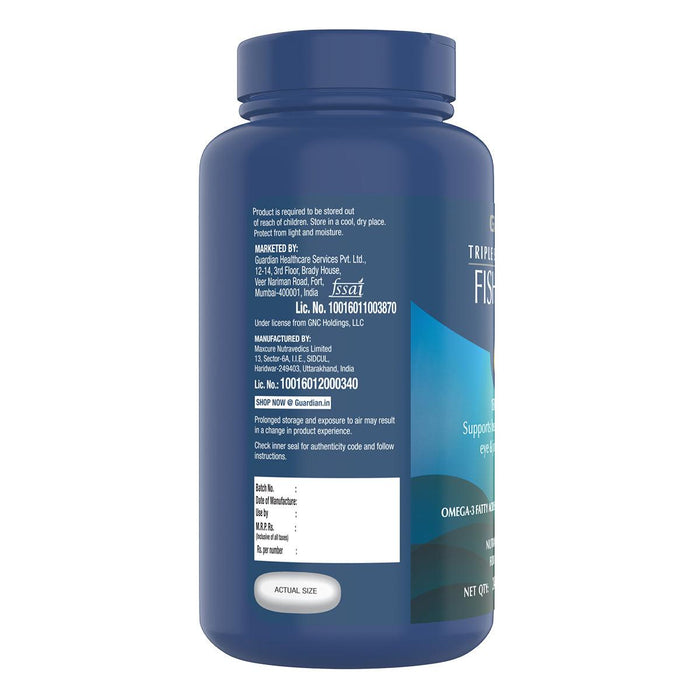 GNC Triple Strength Fish Oil Mini Omega 3 Capsules For Improved